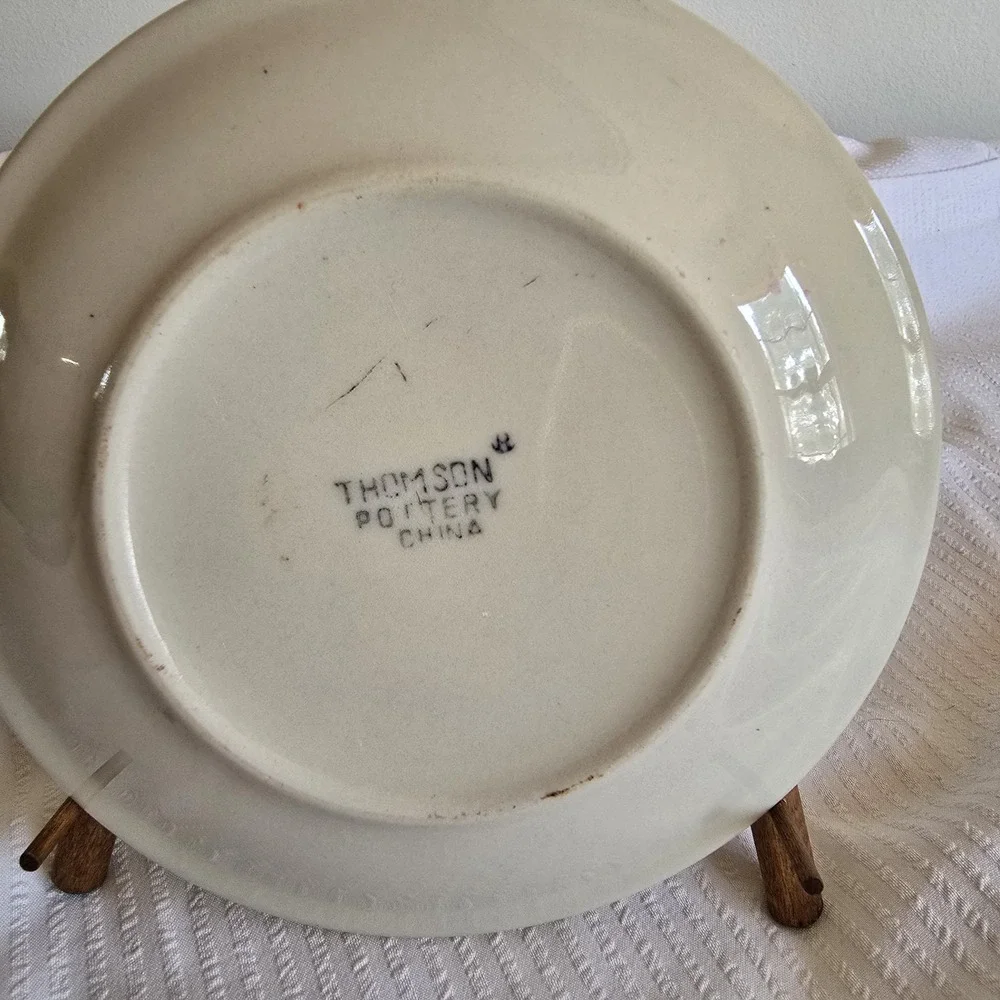Vintage Thompson Pottery Birdhouse Cottage Core Side Plate